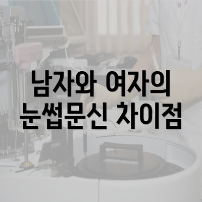 남자와 여자의 눈썹문신 차이점