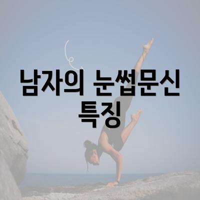 남자의 눈썹문신 특징