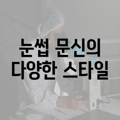 눈썹 문신의 다양한 스타일