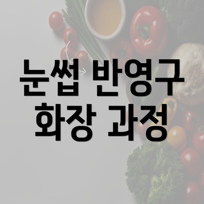 눈썹 반영구 화장 과정