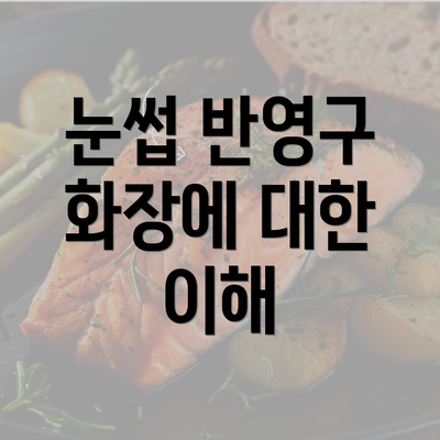 눈썹 반영구 화장에 대한 이해