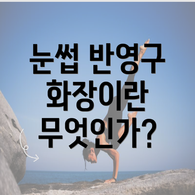 눈썹 반영구 화장이란 무엇인가?