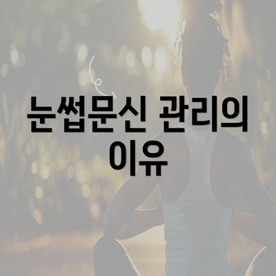 눈썹문신 관리의 이유