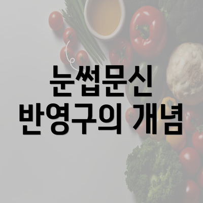 눈썹문신 반영구의 개념