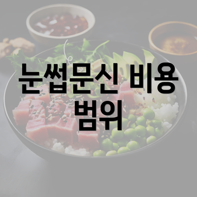 눈썹문신 비용 범위