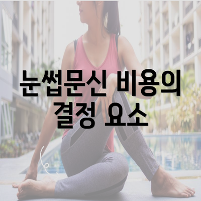 눈썹문신 비용의 결정 요소