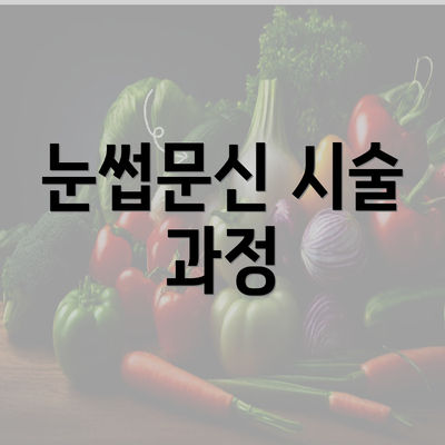 눈썹문신 시술 과정