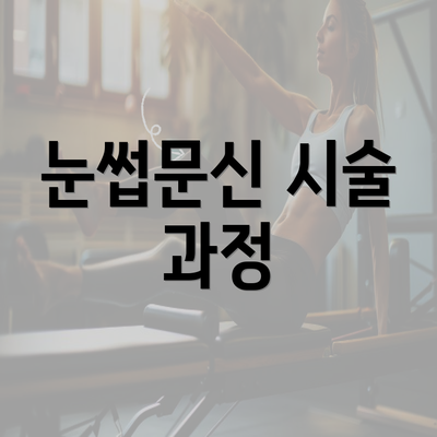 눈썹문신 시술 과정