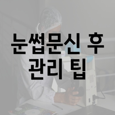 눈썹문신 후 관리 팁