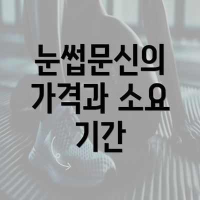 눈썹문신의 가격과 소요 기간