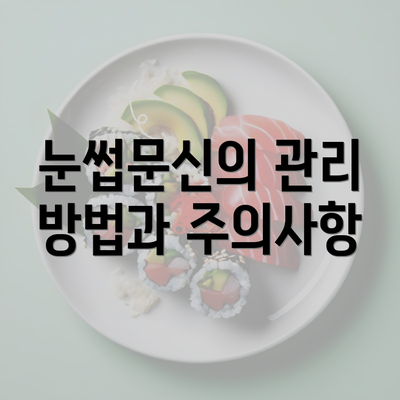 눈썹문신의 관리 방법과 주의사항