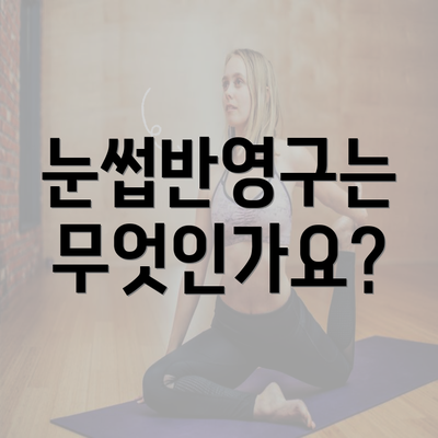 눈썹반영구는 무엇인가요?