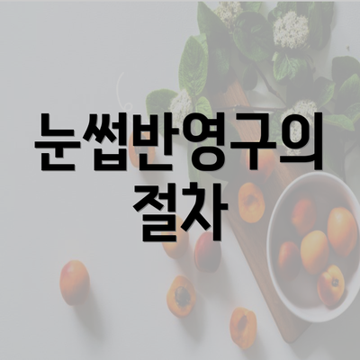 눈썹반영구의 절차