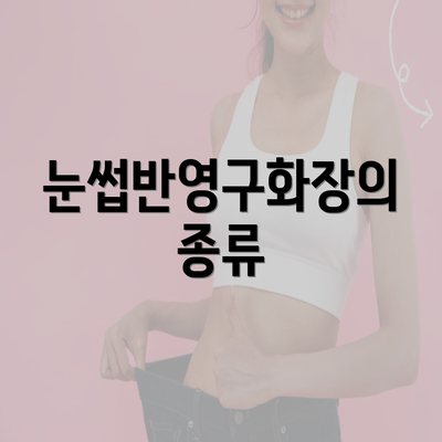 눈썹반영구화장의 종류