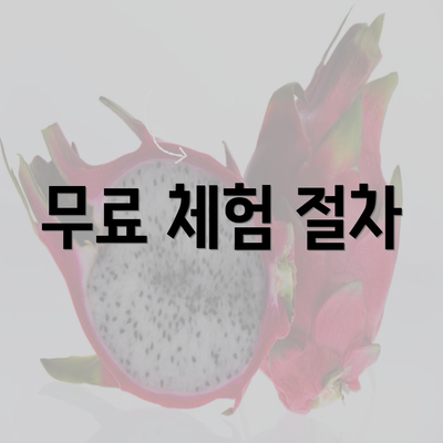 무료 체험 절차