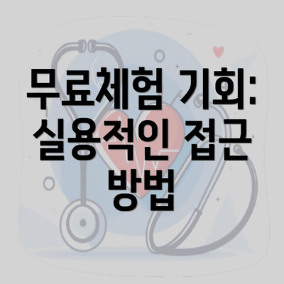 무료체험 기회: 실용적인 접근 방법