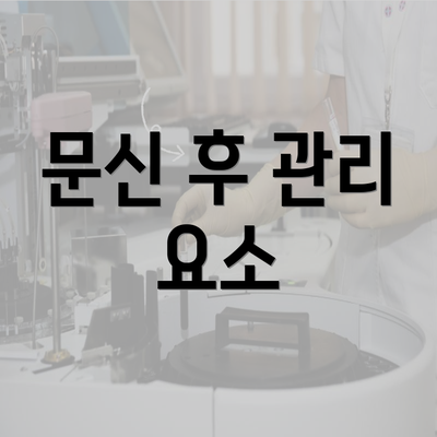 문신 후 관리 요소