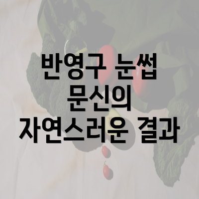 반영구 눈썹 문신의 자연스러운 결과