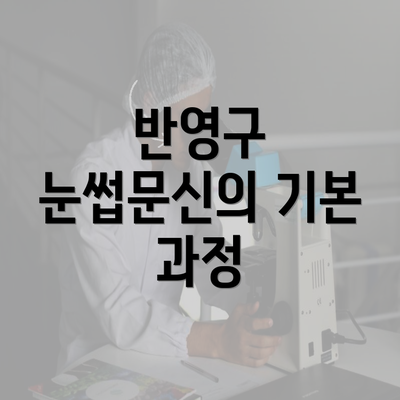 반영구 눈썹문신의 기본 과정