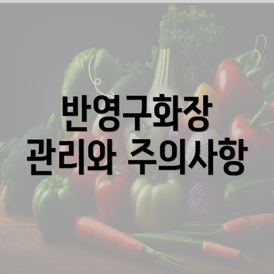 반영구화장 관리와 주의사항