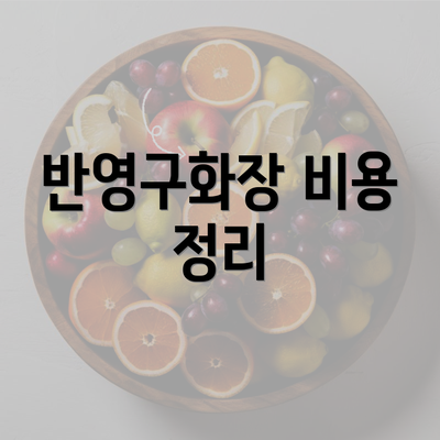 반영구화장 비용 정리