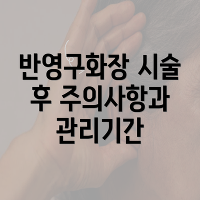 반영구화장 시술 후 주의사항과 관리기간