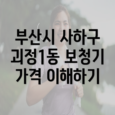 부산시 사하구 괴정1동 보청기 가격 이해하기