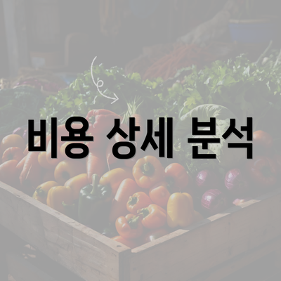 비용 상세 분석