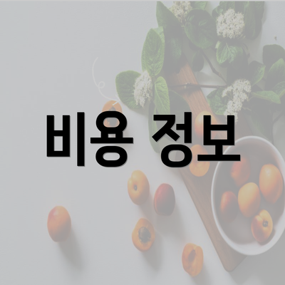 비용 정보