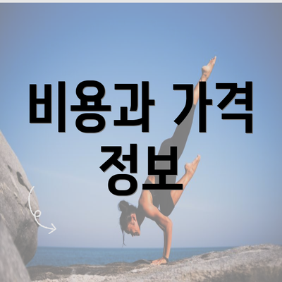 비용과 가격 정보