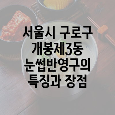 서울시 구로구 개봉제3동 눈썹반영구의 특징과 장점