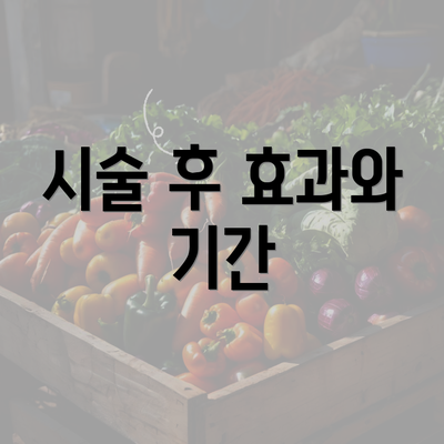 시술 후 효과와 기간