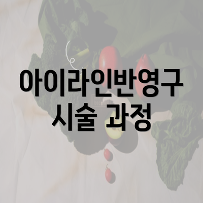 아이라인반영구 시술 과정