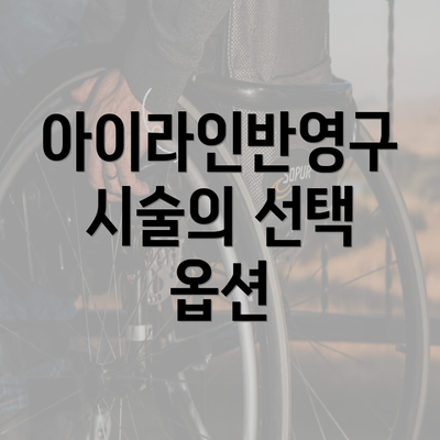 아이라인반영구 시술의 선택 옵션