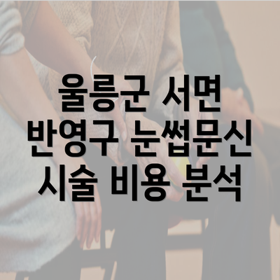 울릉군 서면 반영구 눈썹문신 시술 비용 분석