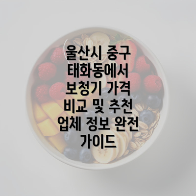 울산시 중구 태화동에서 보청기 가격 비교 및 추천 업체 정보 완전 가이드