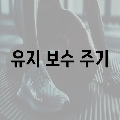 유지 보수 주기