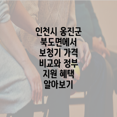 인천시 옹진군 북도면에서 보청기 가격 비교와 정부 지원 혜택 알아보기