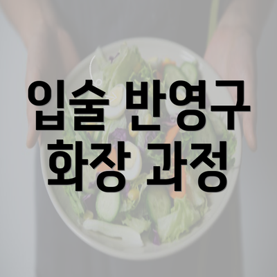 입술 반영구 화장 과정