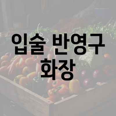 입술 반영구 화장