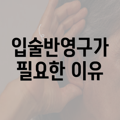 입술반영구가 필요한 이유