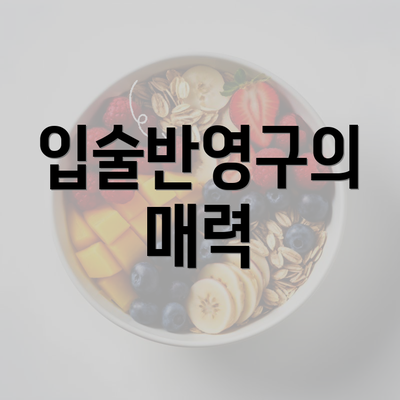 입술반영구의 매력