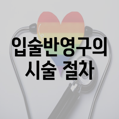 입술반영구의 시술 절차