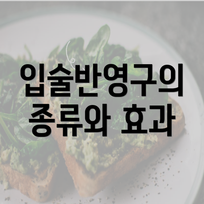 입술반영구의 종류와 효과