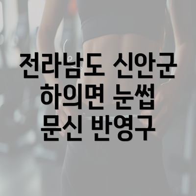 전라남도 신안군 하의면 눈썹 문신 반영구