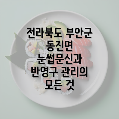 전라북도 부안군 동진면 눈썹문신과 반영구 관리의 모든 것