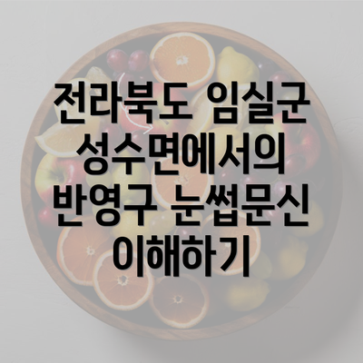 전라북도 임실군 성수면에서의 반영구 눈썹문신 이해하기