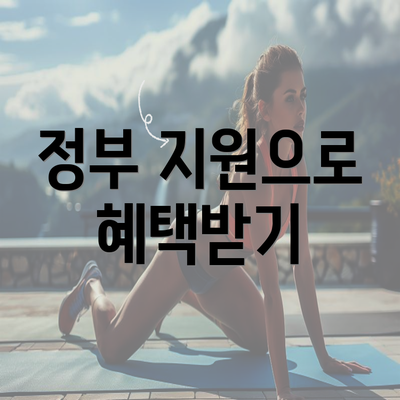 정부 지원으로 혜택받기