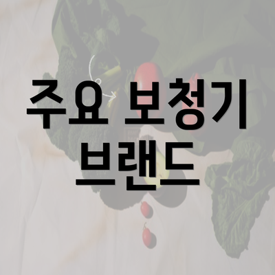 주요 보청기 브랜드