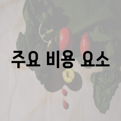 주요 비용 요소